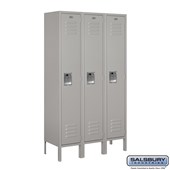 12" Wide Single Tier Standard Metal Locker - 3 Wide - 5 Feet High - 12 Inches Deep