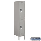 12" Wide Double Tier Standard Metal Locker - 1 Wide - 5 Feet High - 18 Inches Deep