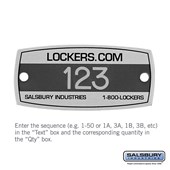 Custom Engraved Name/Number Plate - for Metal Locker Door
