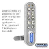 Electronic Lock - Factory Installed on Box Style Metal Locker Door