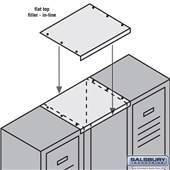 Sloping Hood Filler - Corner - for 21 Inch Deep Metal Locker