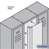 Front Filler - Vertical - 15 Inch Wide - for 5 Feet High Metal Locker