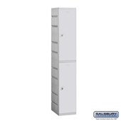 12" Wide Double Tier Plastic Locker - 1 Wide - 6 Feet High - 18 Inches Deep