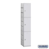 12" Wide Triple Tier Plastic Locker - 1 Wide - 6 Feet High - 18 Inches Deep