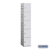 12" Wide Five Tier Plastic Locker - 1 Wide - 6 Feet High - 18 Inches Deep