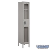 15" Wide Single Tier See-Through Metal Locker - 1 Wide - 6 Feet High - 15 Inches Deep