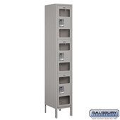 15" Wide Triple Tier See-Through Metal Locker - 1 Wide - 6 Feet High - 15 Inches Deep