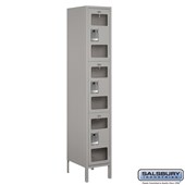 15" Wide Triple Tier See-Through Metal Locker - 1 Wide - 6 Feet High - 18 Inches Deep