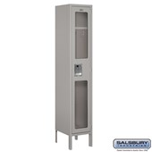 12" Wide Single Tier See-Through Metal Locker - 1 Wide - 5 Feet High - 12 Inches Deep