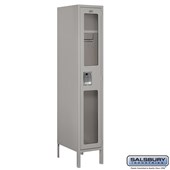 12" Wide Single Tier See-Through Metal Locker - 1 Wide - 5 Feet High - 18 Inches Deep