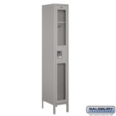 12" Wide Single Tier See-Through Metal Locker - 1 Wide - 6 Feet High - 18 Inches Deep