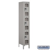12" Wide Triple Tier See-Through Metal Locker - 1 Wide - 6 Feet High - 15 Inches Deep