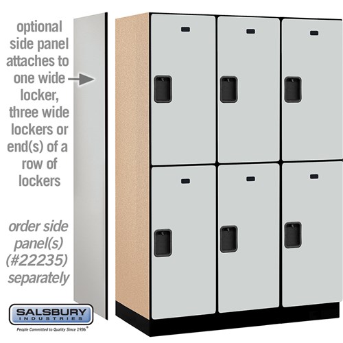 18 Inch Wide Double Tier Designer Wood Locker 3 Wide 6 Feet High 21