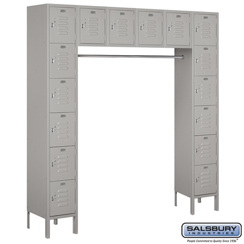 1 Wide Details about   Salsbury 12" Wide Six Tier Box Style See-Through Metal Locker 6 Feet 