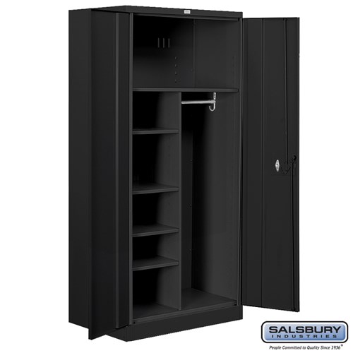 Heavy Duty Storage Cabinet Combination 78 Inches High 24 Deep Black Unassembled Lockers Com Heavy Duty Storage Cabinet, 24 Inch Deep Storage Cabinets
