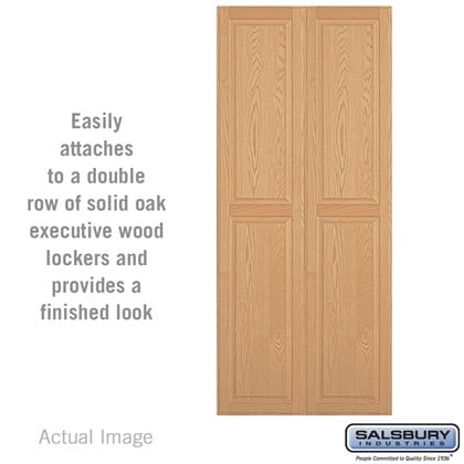 Double End Side Panel - for 18 Inch Deep Solid Oak Executive Wood Locker