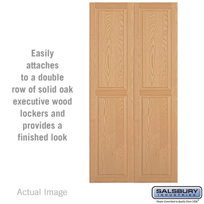 Double End Side Panel - for 21 Inch Deep Solid Oak Executive Wood Locker