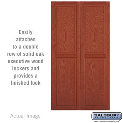 Double End Side Panel - for 24 Inch Deep Solid Oak Executive Wood Locker - Medium