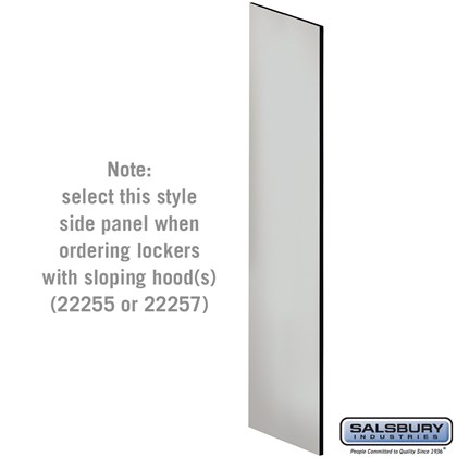 Side Panel - for 24 Inch Deep Designer Wood Locker - with Sloping Hood