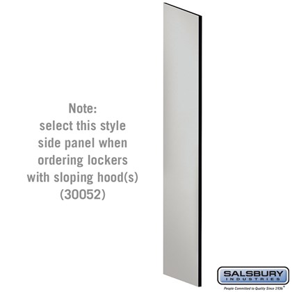 Side Panel - for Open Access Designer Locker and Designer Gear Locker - 24 Inches Deep - with Sloping Hood