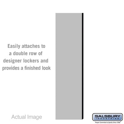 Double End Side Panel - for 5 Feet High - 15 Inch Deep Designer Wood Locker - without Sloping Hood