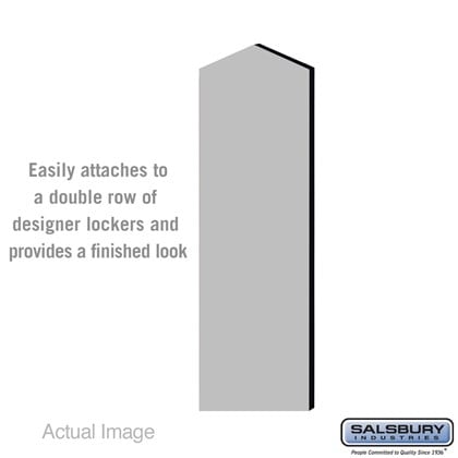 Double End Side Panel - for 5 Feet High - 18 Inch Deep Designer Wood Locker - with Sloping Hood