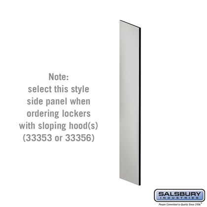 Side Panel - for 5 Feet High - 18 Inch Deep Designer Wood Locker - with Sloping Hood