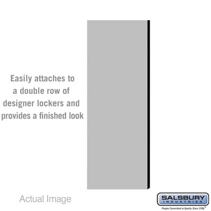 Double End Side Panel - for 5 Feet High - 21 Inch Deep Designer Wood Locker - without Sloping Hood