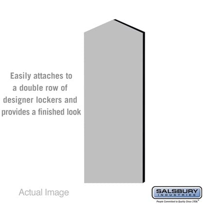 Double End Side Panel - for 5 Feet High - 21 Inch Deep Designer Wood Locker - with Sloping Hood