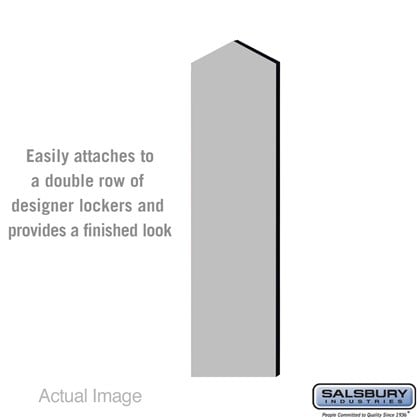 Double End Side Panel - for 5 Feet High - 15 Inch Deep Designer Wood Locker - with Sloping Hood