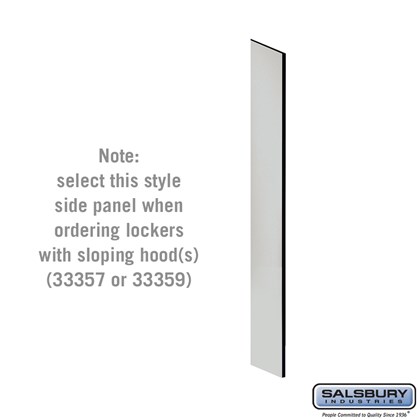 Side Panel - for 5 Feet High - 15 Inch Deep Designer Wood Locker - with Sloping Hood