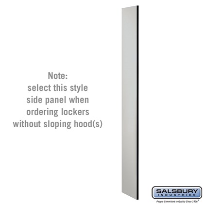 Side Panel - for 6 Feet High - 15 Inch Deep Designer Wood Locker - without Sloping Hood