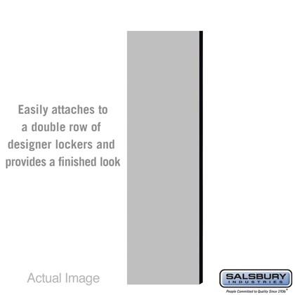 Double End Side Panel - for 6 Feet High - 18 Inch Deep Designer Wood Locker - without Sloping Hood