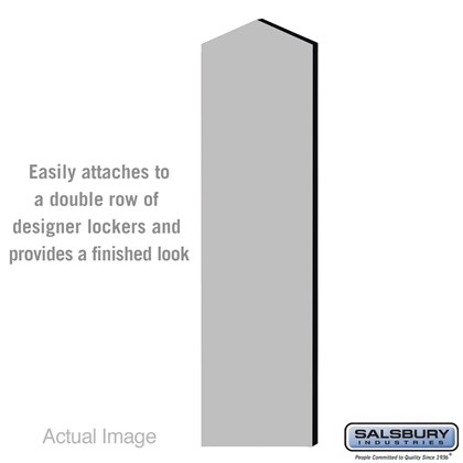Double End Side Panel - for 6 Feet High - 18 Inch Deep Designer Wood Locker - with Sloping Hood
