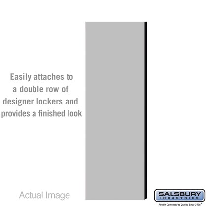 Double End Side Panel - for 6 Feet High - 21 Inch Deep Designer Wood Locker - without Sloping Hood