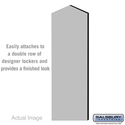 Double End Side Panel - for 6 Feet High - 21 Inch Deep Designer Wood Locker - with Sloping Hood