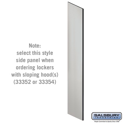 Side Panel - for 6 Feet High - 21 Inch Deep Designer Wood Locker - with Sloping Hood
