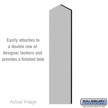 Double End Side Panel - for 6 Feet High - 15 Inch Deep Designer Wood Locker - with Sloping Hood