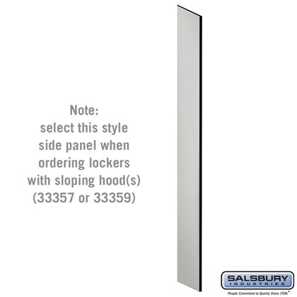 Side Panel - for 6 Feet High - 15 Inch Deep Designer Wood Locker - with Sloping Hood