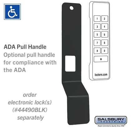 ADA Pull Handle - for Premier Electronic Lock - Black