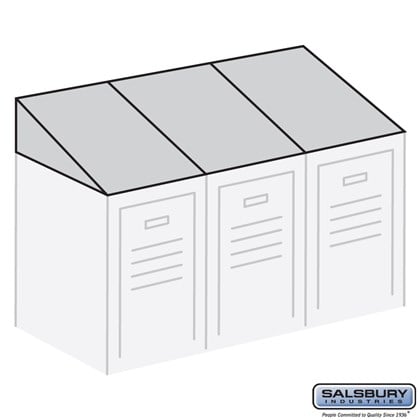 Sloping Hood - for up to (3) 15 Inch Wide and 15 Inch Deep Metal Lockers