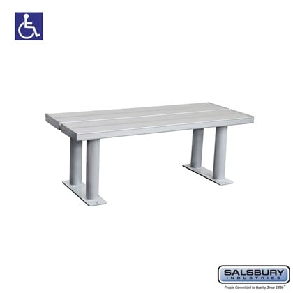 Aluminum ADA Locker Bench - 42 Inches Wide