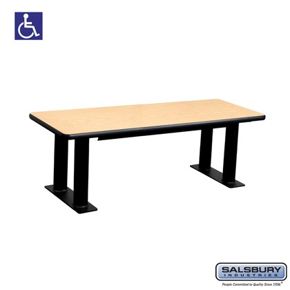 Salsbury Designer Wood ADA Locker Bench - 48 Inches Wide - Maple