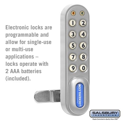 Electronic Lock - Factory Installed on Box Style Metal Locker Door