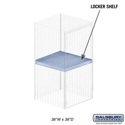 Shelf - for Bulk Storage Locker - 36 Inches Wide - 36 Inches Deep