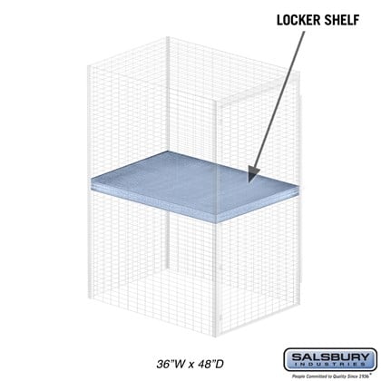 Shelf - for Bulk Storage Locker - 36 Inches Wide - 48 Inches Deep