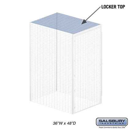 Top - for Bulk Storage Locker - 36 Inches Wide - 48 Inches Deep