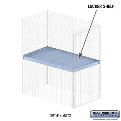 Shelf - for Bulk Storage Locker - 36 Inches Wide - 60 Inches Deep