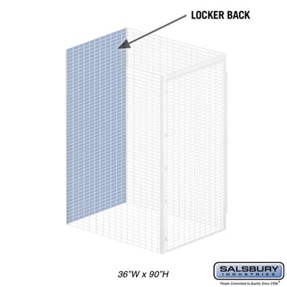 Back - for Bulk Storage Locker - 36 Inches Wide - 90 Inches High