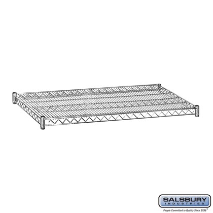 Additional Shelf - for Wire Shelving - 48 Inches Wide - 24 Inches Deep - Chrome